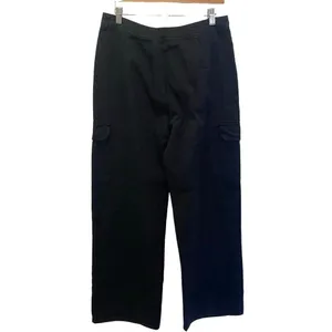 Apricot Lane Double Zero Womens High Rise Wide Leg Cargo Pants Black Medium NWOT thumbnail 5