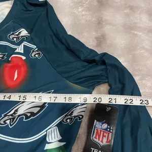 NFL Philadelphia Eagles Christmas Lights Pajama Top Long Sleeve Size Medium thumbnail 5
