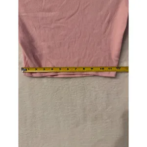 Garage‎ Pink Ribbed Short Sleeve Cropped Baby Tee Size Medium Crew Neck Top thumbnail 7