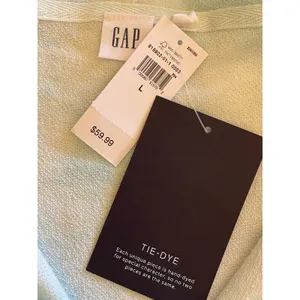 GAP Tie Dye Sky Crop French Terry Zip Hoodie size Large thumbnail 6