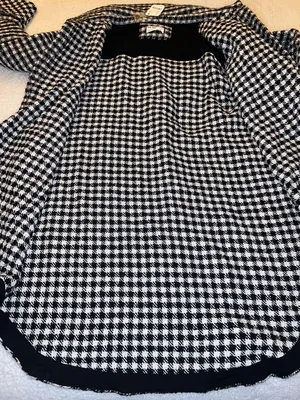 Free People "We The Free"‎ Get Around Houndstooth Shacket Black White L (NWT) thumbnail 10