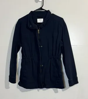 Old Navy Women's Military Cargo Utility Jacket Navy Blue Size‎ S Grunge Army thumbnail 1