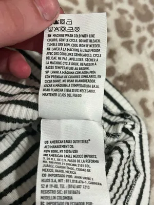 American Eagle White and Green Striped Tank Top thumbnail 6