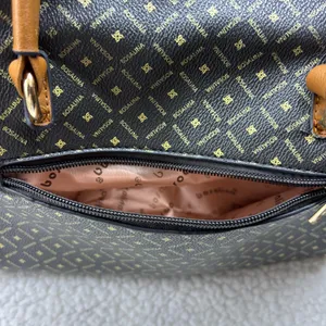 Bosalina y2k monogram bowler satchel bag Black/Tan classic print preppy casual thumbnail 7