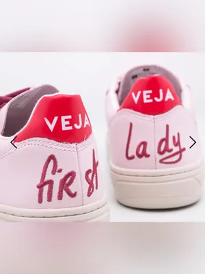 Veja Pink Modetrotter V10 Leather Lady First Low-Top Sneakers | Size 7 thumbnail 4