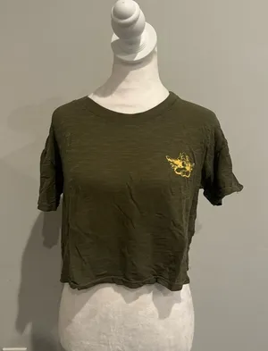 Boys Lie Olive Green & Yellow Logo Graphic Tee thumbnail 1