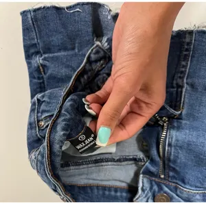 Wax Jean Blue Denim Distressed Bodycon Mini Skirt Bottoms Size S 💙✨ thumbnail 6