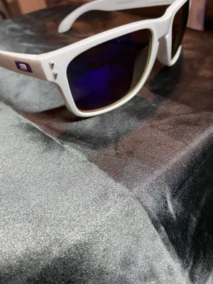 Oakley sunglasses white frame purple lettering purple pens thumbnail 2