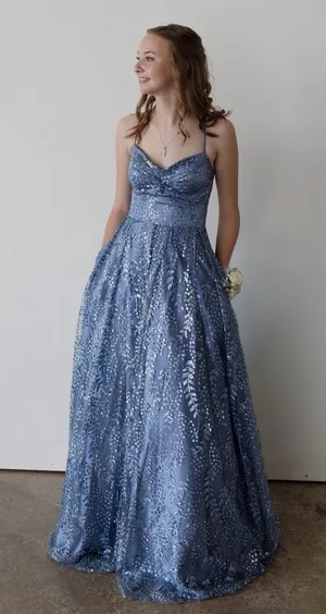 Blue Windsor Prom Dress thumbnail 1