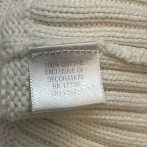 Converse One Star Women’s Cable Knit Sweater Medium Long Sleeve V-Neck Pullover thumbnail 4