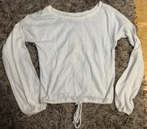 Abercrombie & Fitch Cream Long Sleeve Top thumbnail 1