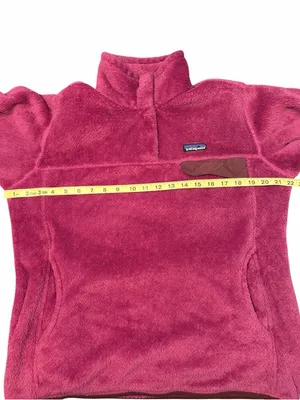 Patagonia Women's Re-Tool Snap-T Quarter Pullover‎ Fleece Berry Pink Size Large thumbnail 5