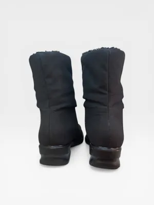 Toe Warmers Black Fleece Lined Front Zip Ankle Winter Boots Women's Size 8 thumbnail 7