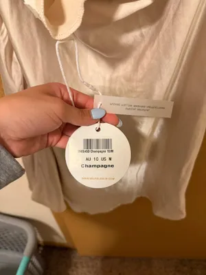 Selfie Leslie Champagne dress thumbnail 4