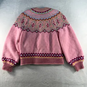 LOVESHACKFANCY S Small Honeypie Boyfriend Cardigan Sweater Pearl Buttons PInk thumbnail 11