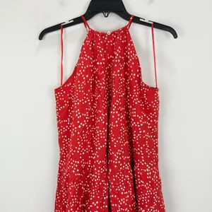 Madewell Drop Waist Mini Dress Polka Dot Trapeze Relaxed Festival Red XS NWT thumbnail 14