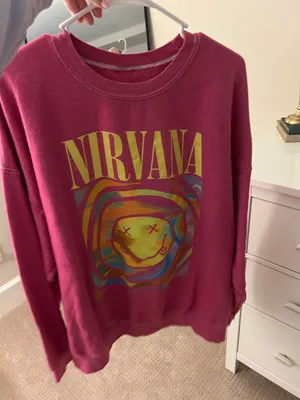 Pink Nirvana Oversized Crewneck thumbnail 2