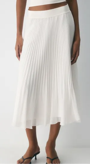 ARITZIA Wilfred Twirl Skirt Light Birch White Size XXS thumbnail 1