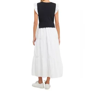 English Factory Mixed Media Sleeveless Maxi Dress thumbnail 11