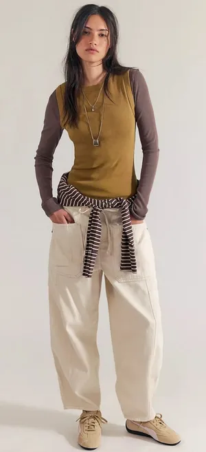 Free people Silverton Pull-On Barrel Jeans thumbnail 1