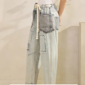 Oli & Hali Light Wash Patchwork Cropped Wide-Leg Jeans XL thumbnail 10