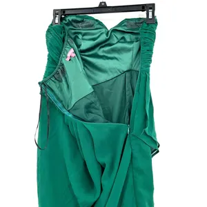 Minuet size‎ small strapless emerald green dress hidden side zip thumbnail 5