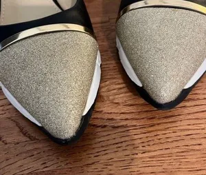 Glitter Wedge Sneakers Sz 37/6.5M  NWT thumbnail 7