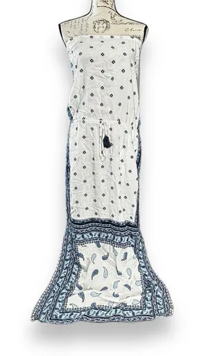 Tommy Bahama Strapless Blouson Paisley Handkerchief Maxi Dress Small thumbnail 1
