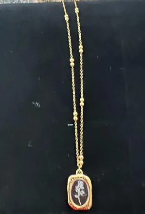 Gorgeous Rose Titanium Steel “18 Pendant Necklace thumbnail 1