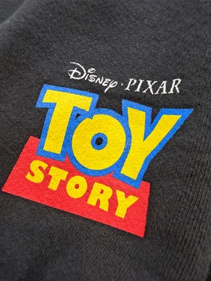 MADHAPPY x Toy Story Pixar Black logo embroidered Hoodie XS HTF thumbnail 5