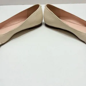 Kate Spade Nelly Canvas Cap Toe Pointed Ballet Flats Beige Black Fringe Sz 8M thumbnail 9