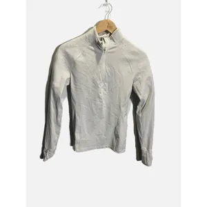 Lululemon‎ Toasty Tech 1/2 Zip Women 2 White Quilted Pullover Running Jacket thumbnail 2