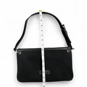 Esprit Black‎ Canvas Baguette Shoulder Bag Y2K thumbnail 4