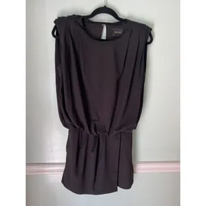 Do + Be Womens Size S Black Short‎ Kimono Sleeve Romper Shorts dress Slit Back thumbnail 3