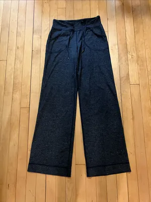 Lululemon Athletica Still Wide Leg Drawstring Charcoal Gray Pants Size 2 thumbnail 4
