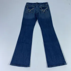 Bebe Women's Denim Jeans 27x31 Beaded Medium Sequin Bejeweled Bootcut Rhinestone thumbnail 5