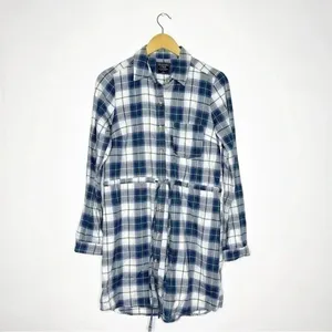 Abercrombie & Fitch Dress Plaid Button Down Shirt Dress Western Size Small thumbnail 4