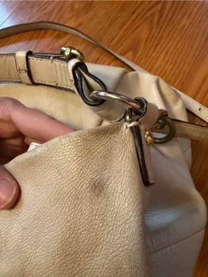 Coach Ivory Pebbled Leather Shoulder Bag with Gold-Tone Hardware thumbnail 9