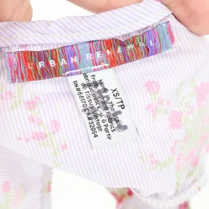 Urban Renewal Halter Top Womens XS Vintage Fabric Lavender Floral Ruched thumbnail 2