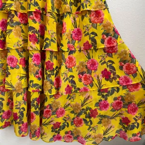 Lovers + Friends revolve Dipinto Oro Yellow Floral Ruffle Maxi Dress thumbnail 9