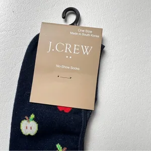 J.Crew Women's Fall Theme Apple No Show Socks One Size NWT thumbnail 3