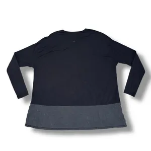 Lululemon Long Sleeve Top Womens 10 Black‎ Grey Good Colorblock Mixed Media thumbnail 3