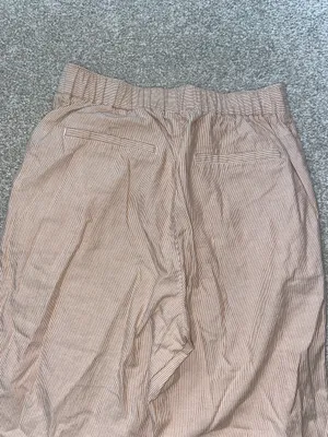 Forever 21 Pinstripe Tan & White Pants thumbnail 3