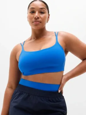 New Athleta L Transcend Strappy Bra Breaker Blue Large Cup D-DD thumbnail 1