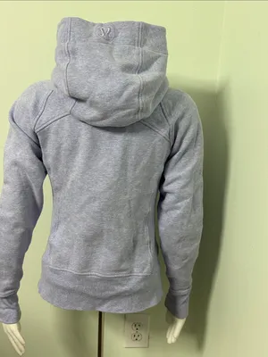 Lululemon Heathered Lavender Dusk Light Purple Cotton Scuba Hoodie size 6 thumbnail 9