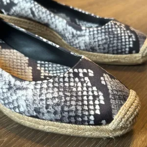 Tory Burch Women's Heather Ankle Wrap Wedge Espadrilles Snake Print Size 9.5 M thumbnail 5