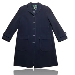 Lauren Ralph Lauren Lambs Wool Dress Work Casual Long Pea Coat Size 14 Pre-Loved thumbnail 2