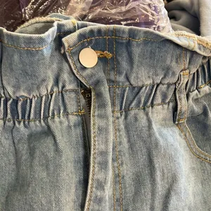 FINAL MARKDOWN Paperbag waist distressed denim shorts xl thumbnail 3