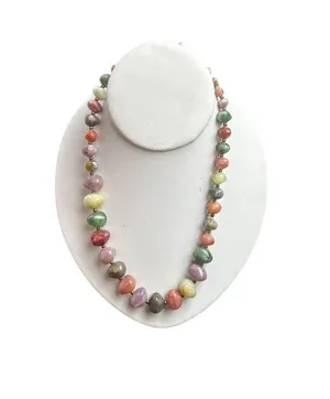 Vintage Genuine Lucite necklace with beads that imitate natural semi-precious st thumbnail 1