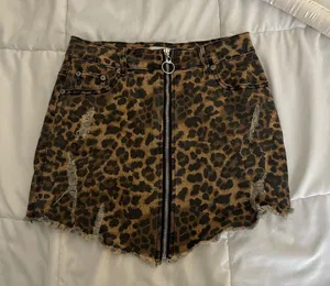 Urban Outfitters Leopard Print Mini Skirt thumbnail 1
